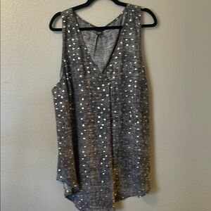 Torrid Gray Sleeveless Top with Silver Accents